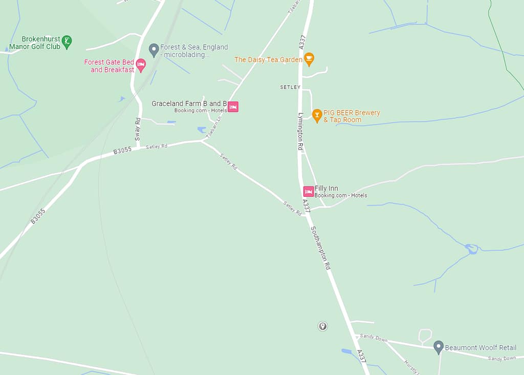 walk near Brockenhurst map