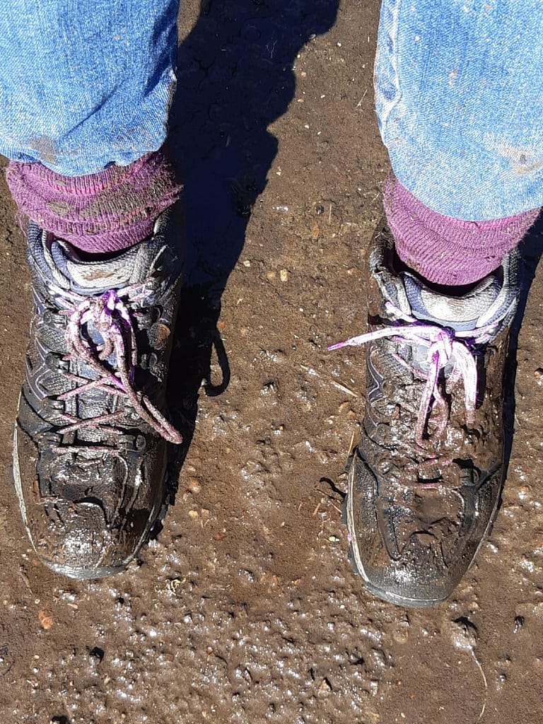 muddy boots