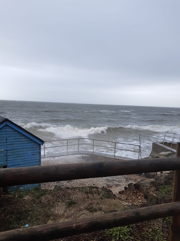 stormy day at Milford On Sea