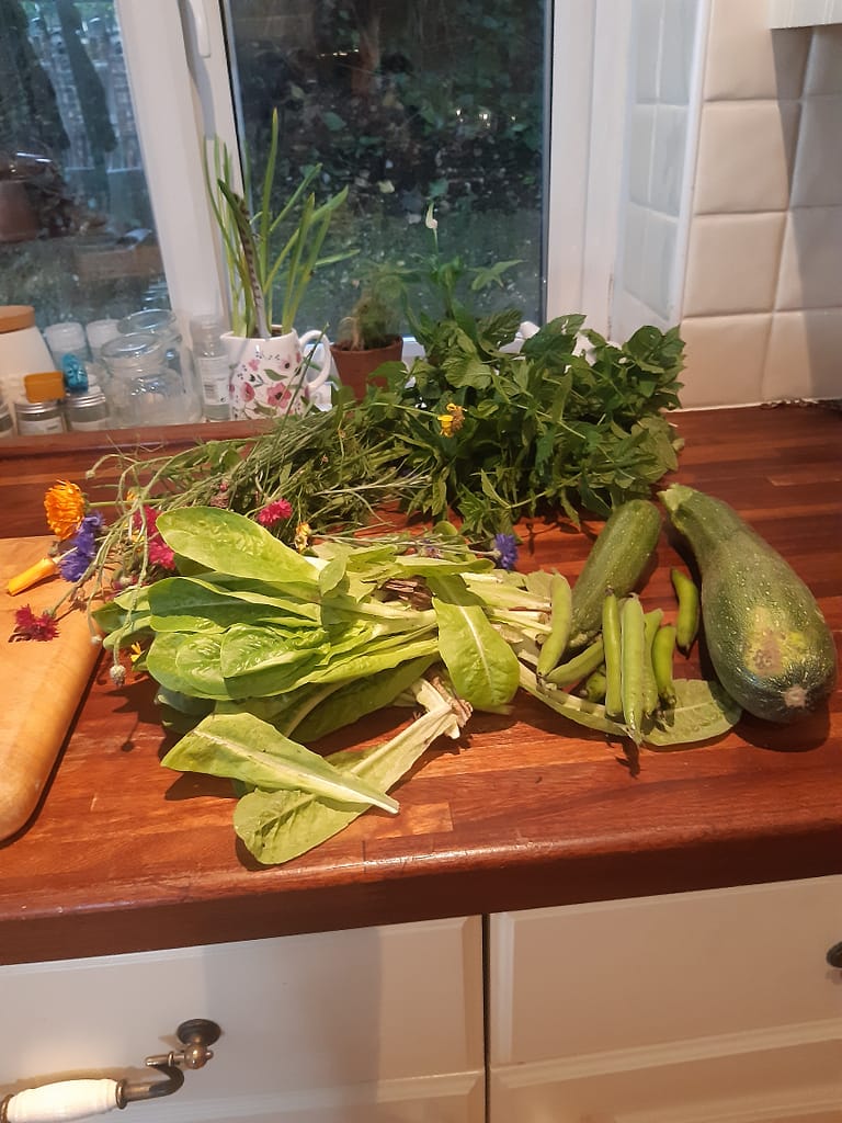 home to sort pickings