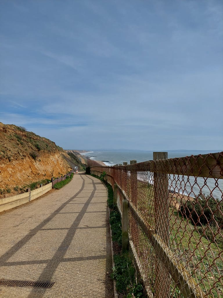 path down to Barton-on-Sea