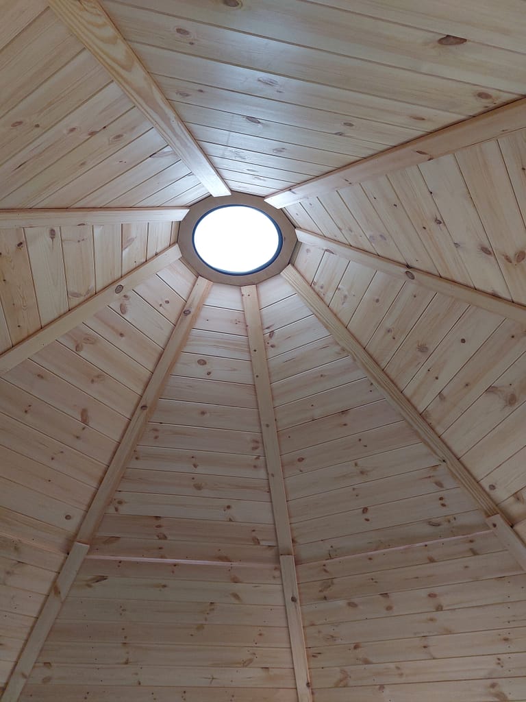 ceiling with apex light dome