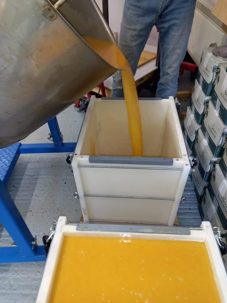 handmaking Cyril's soap