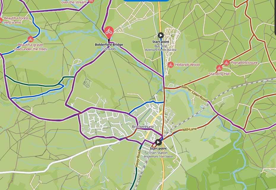 Bolderford bridge map